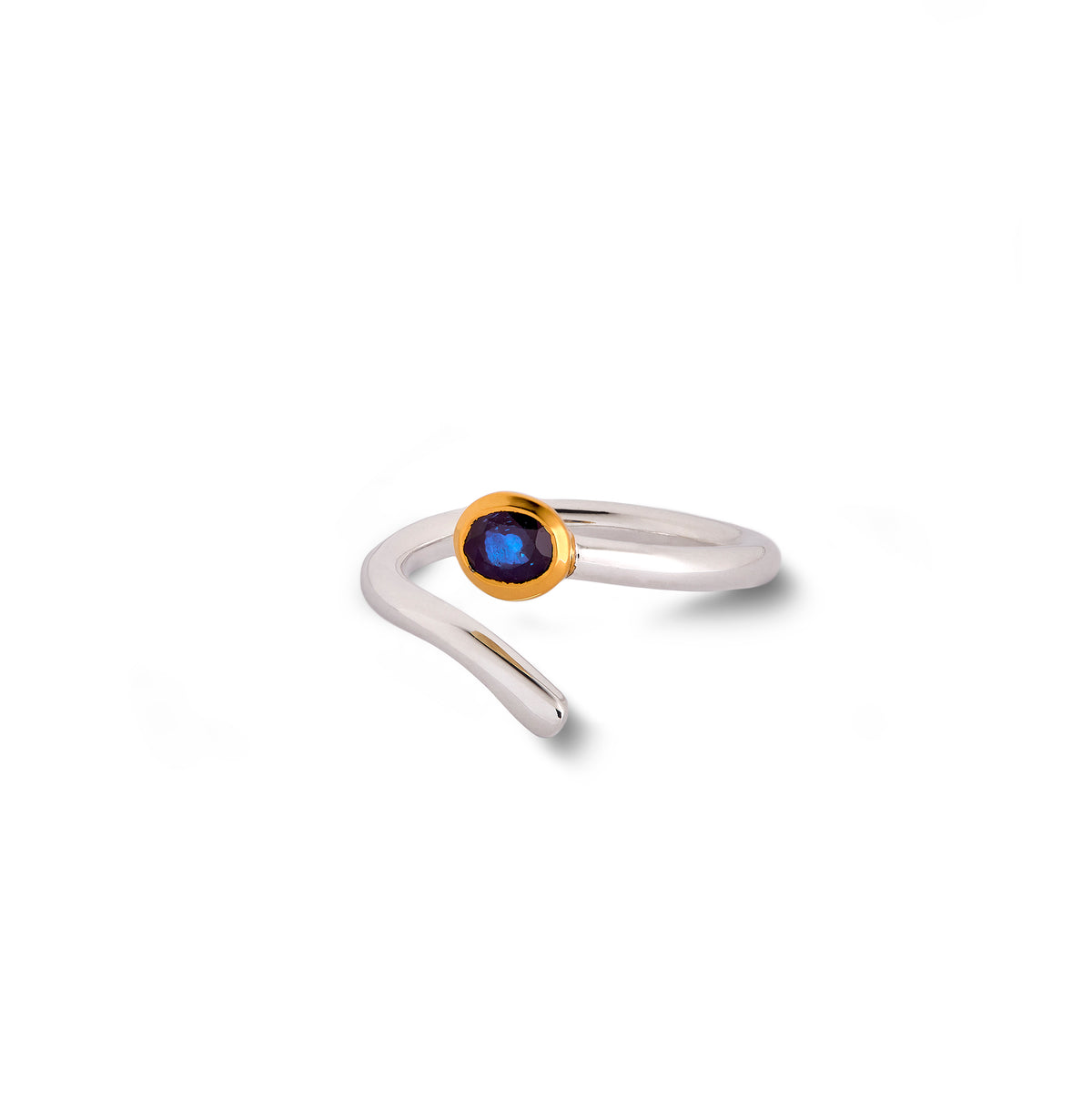 Sapphire Swirl Ring