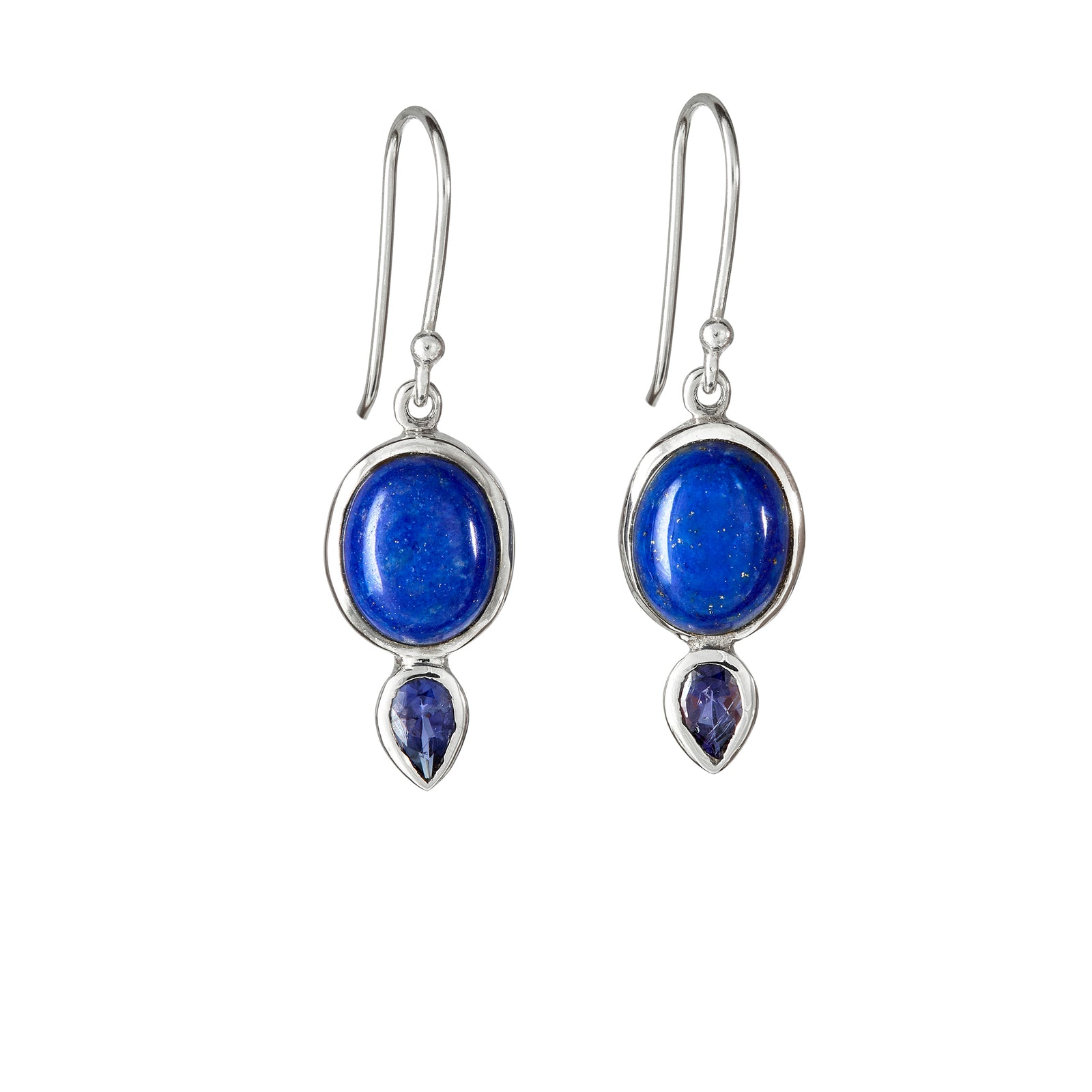 Lapis Lazuli and Iolite Earrings