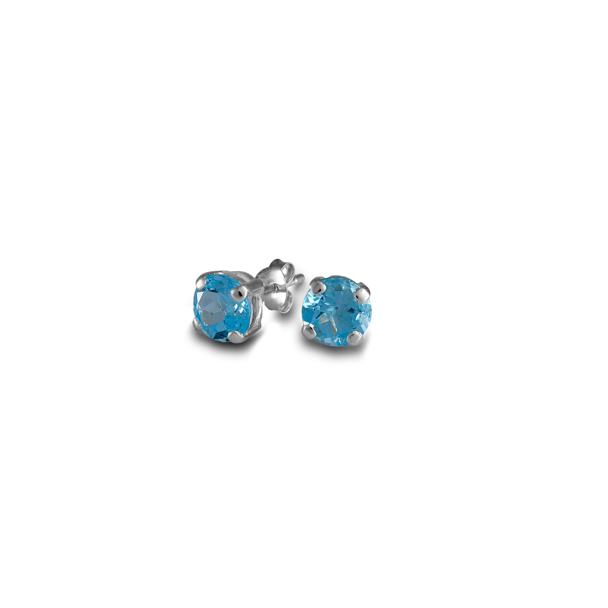 Blue Topaz Stud Earrings