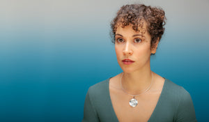 Brushed Silver Disc Pendant