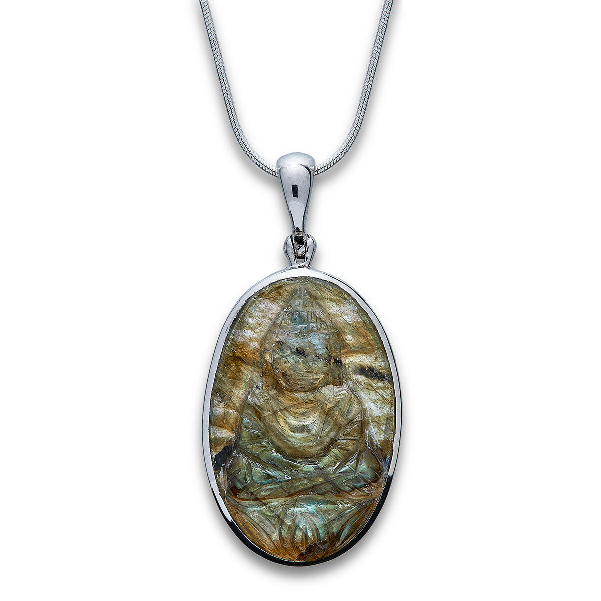 Carved Labradorite Pendant