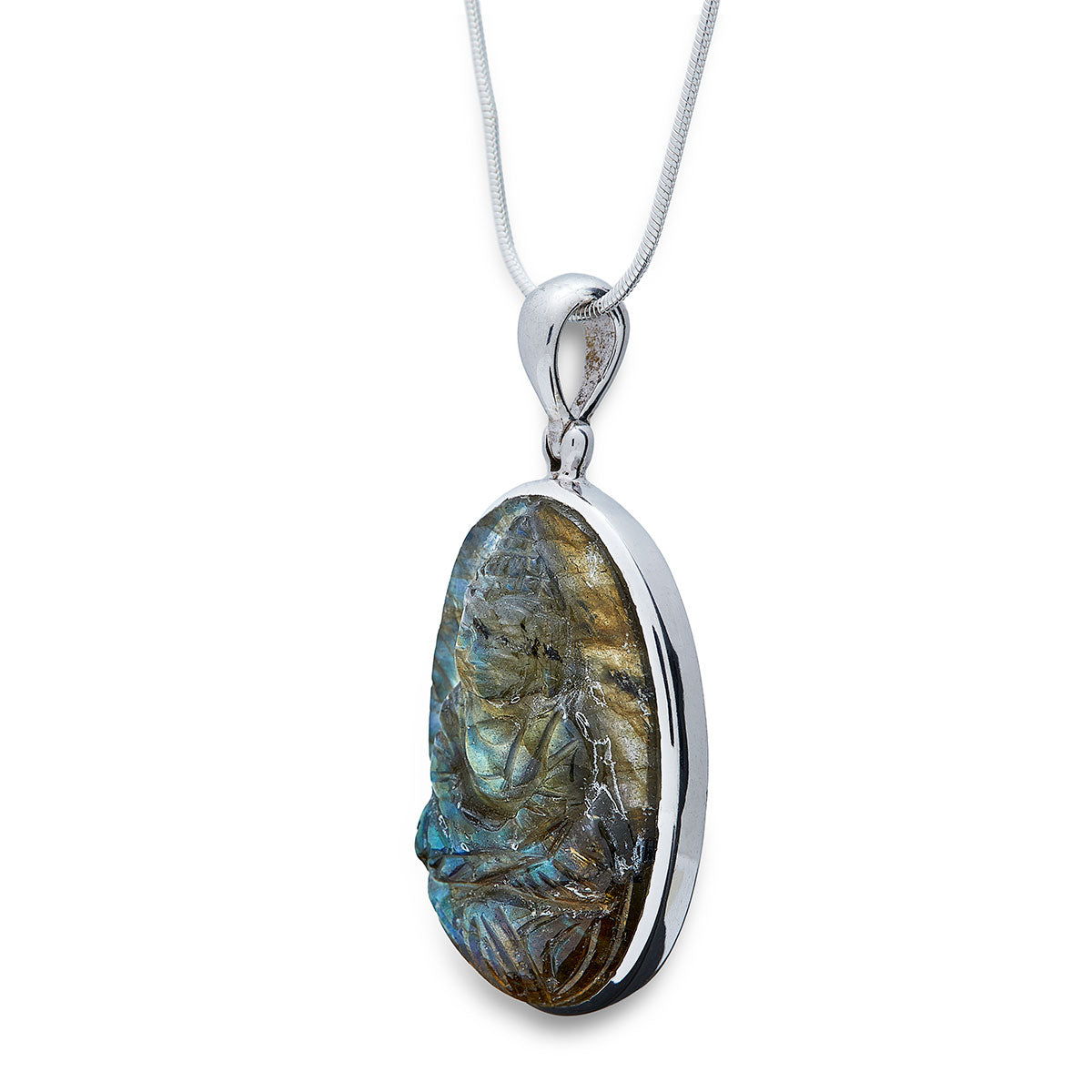 Carved Labradorite Pendant