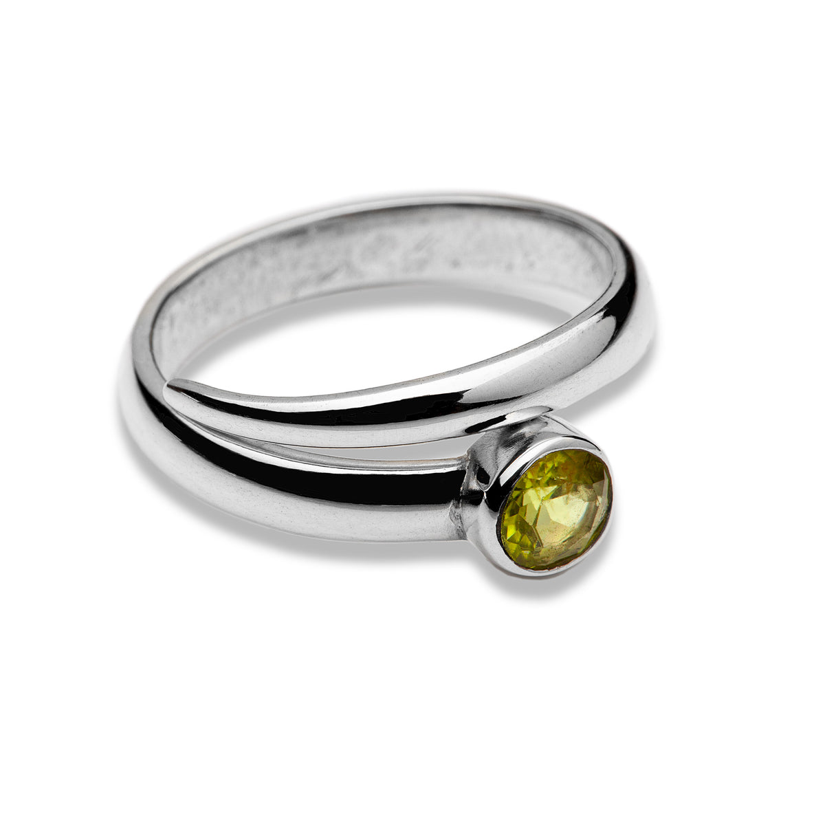 Peridot Swirl Ring