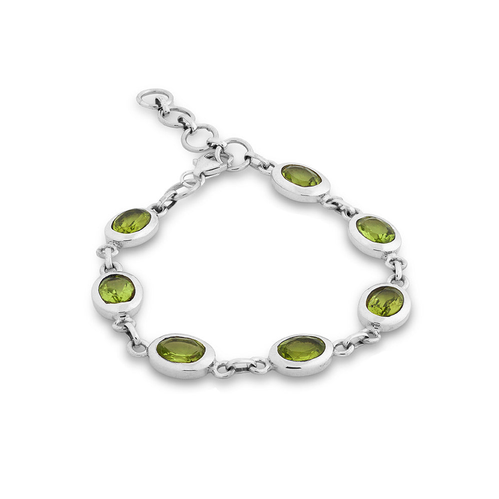 Facetted Peridot bracelet