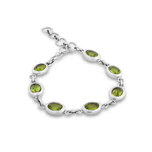 Facetted Peridot bracelet