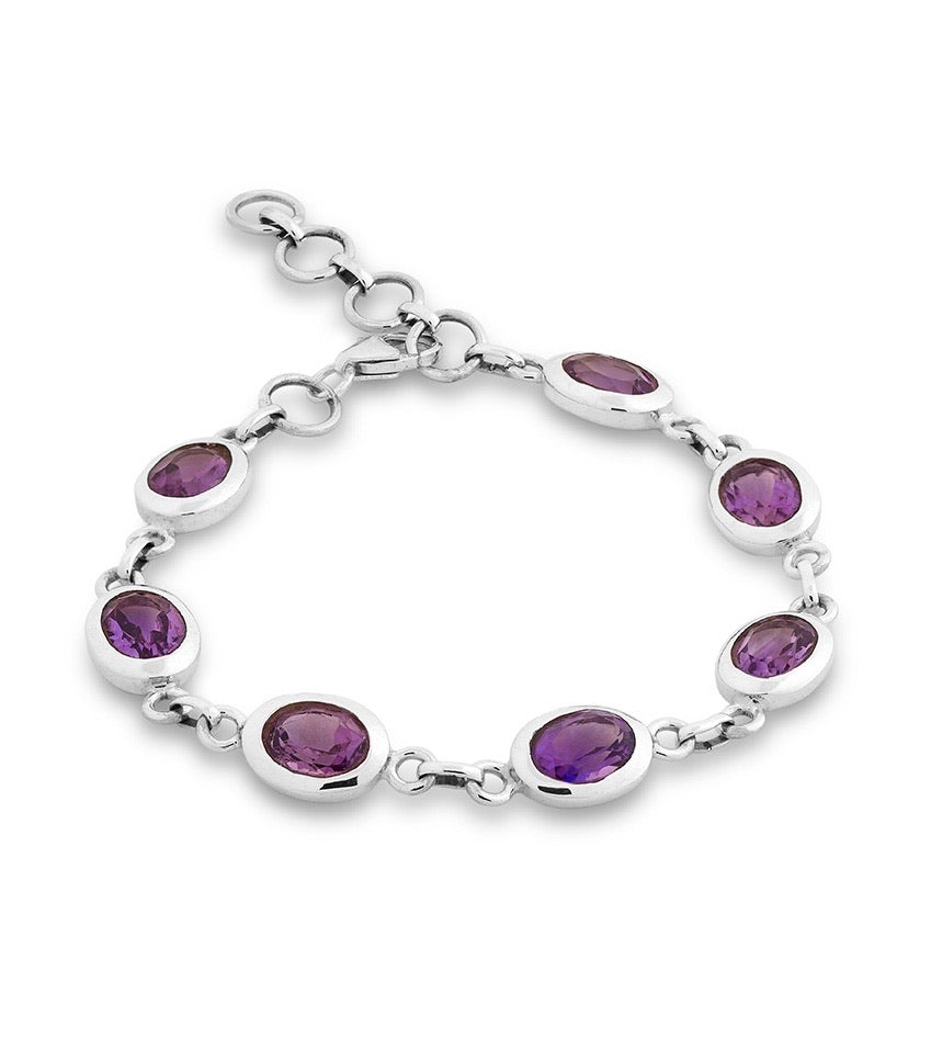 Facetted Amethyst bracelet