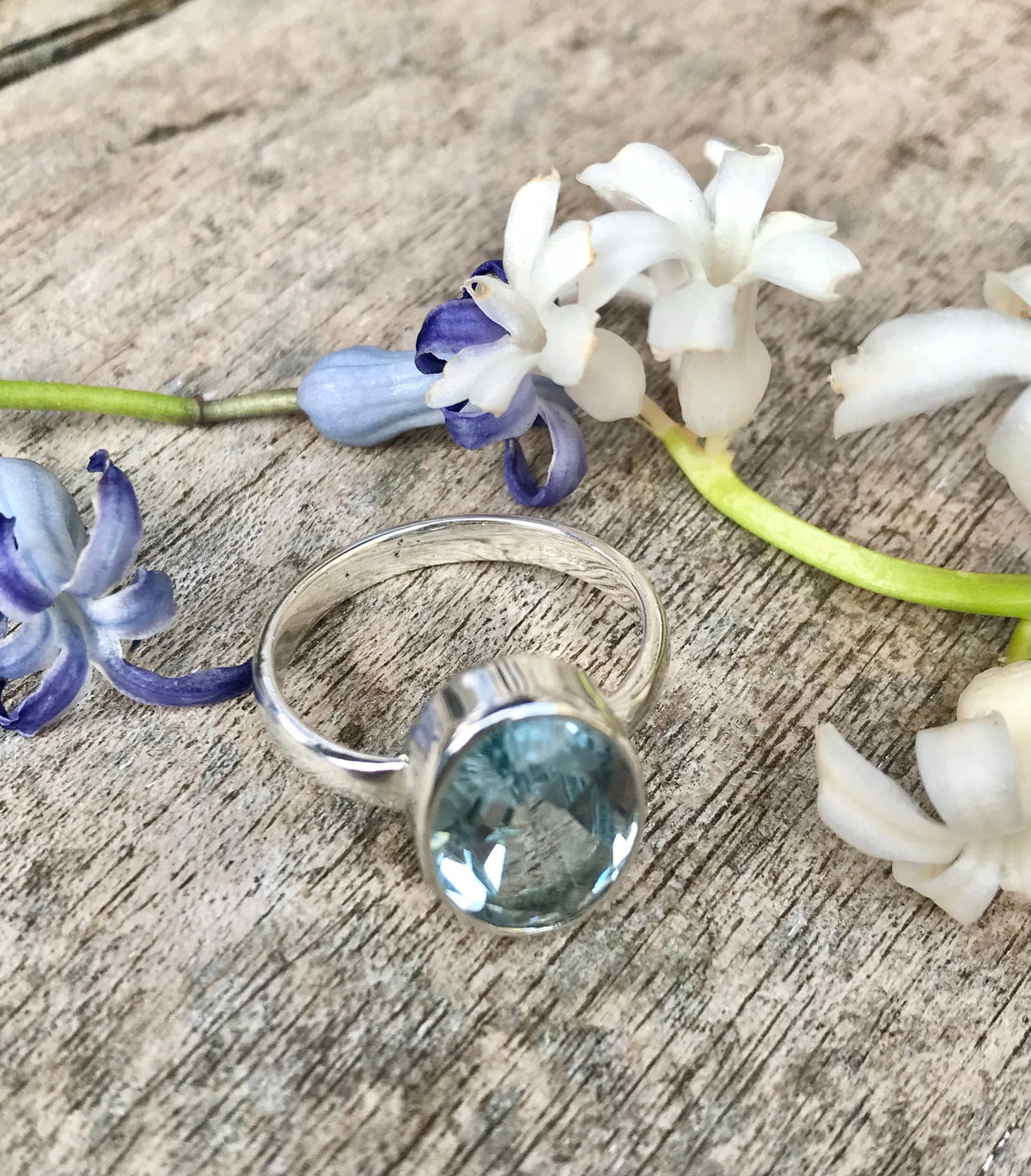 Blue topaz ring medium