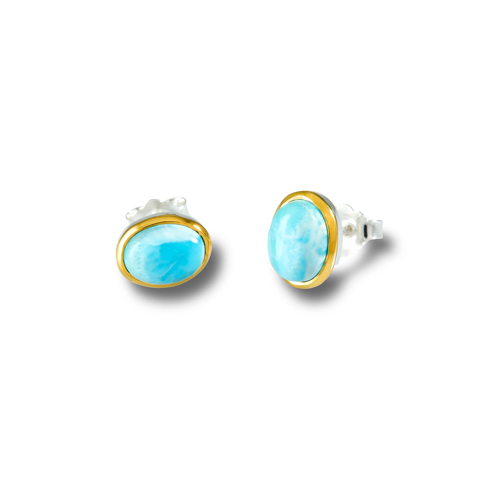 Larimar Stud Earrings