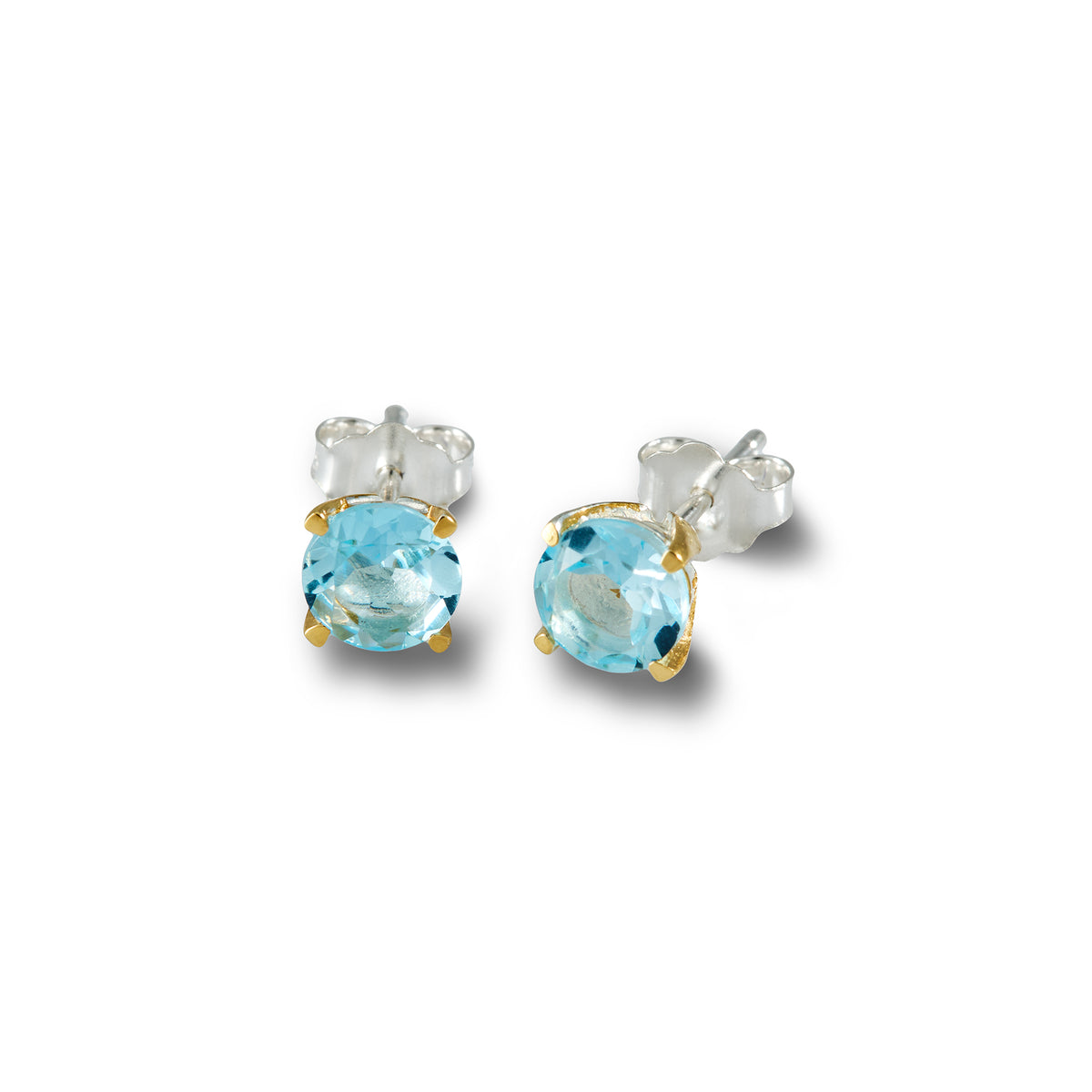 Blue Topaz Stud Earrings