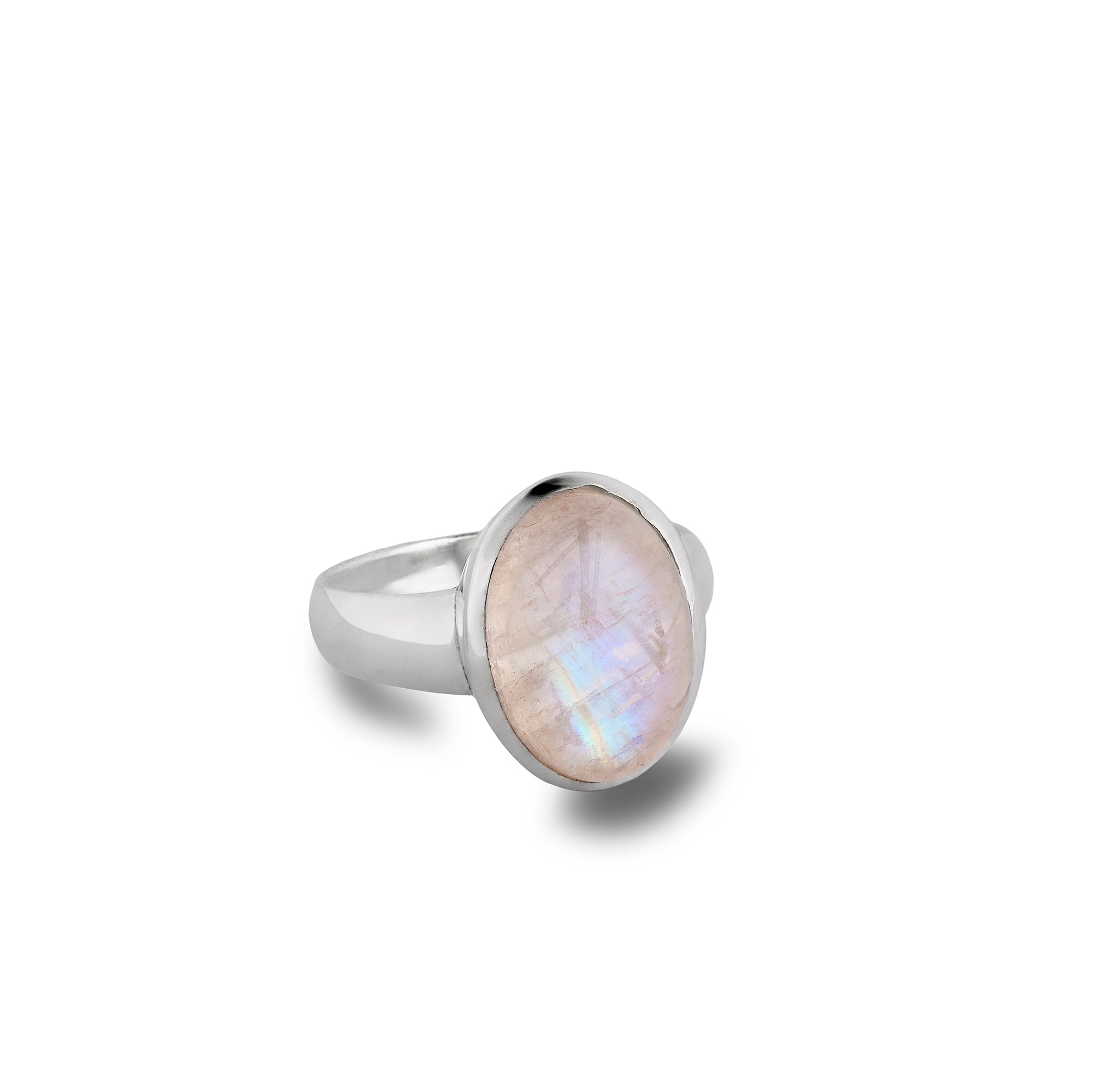 Rainbow Moonstone Ring