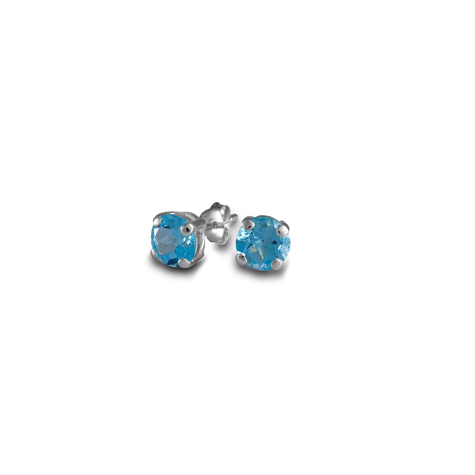 Blue Topaz Stud Earrings