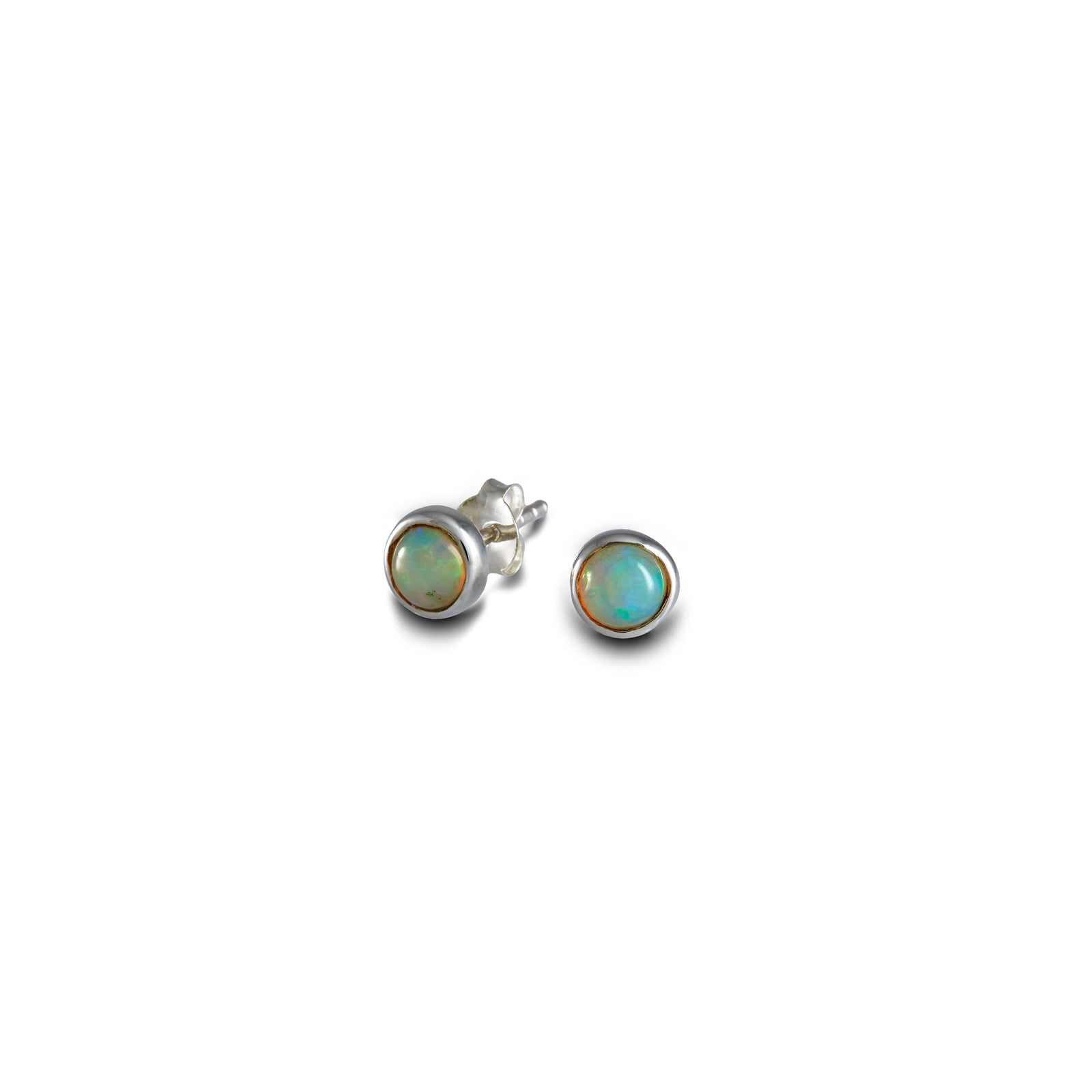 Serrated Opal Stud Earrings (choose size) – LE Jewelry Designs