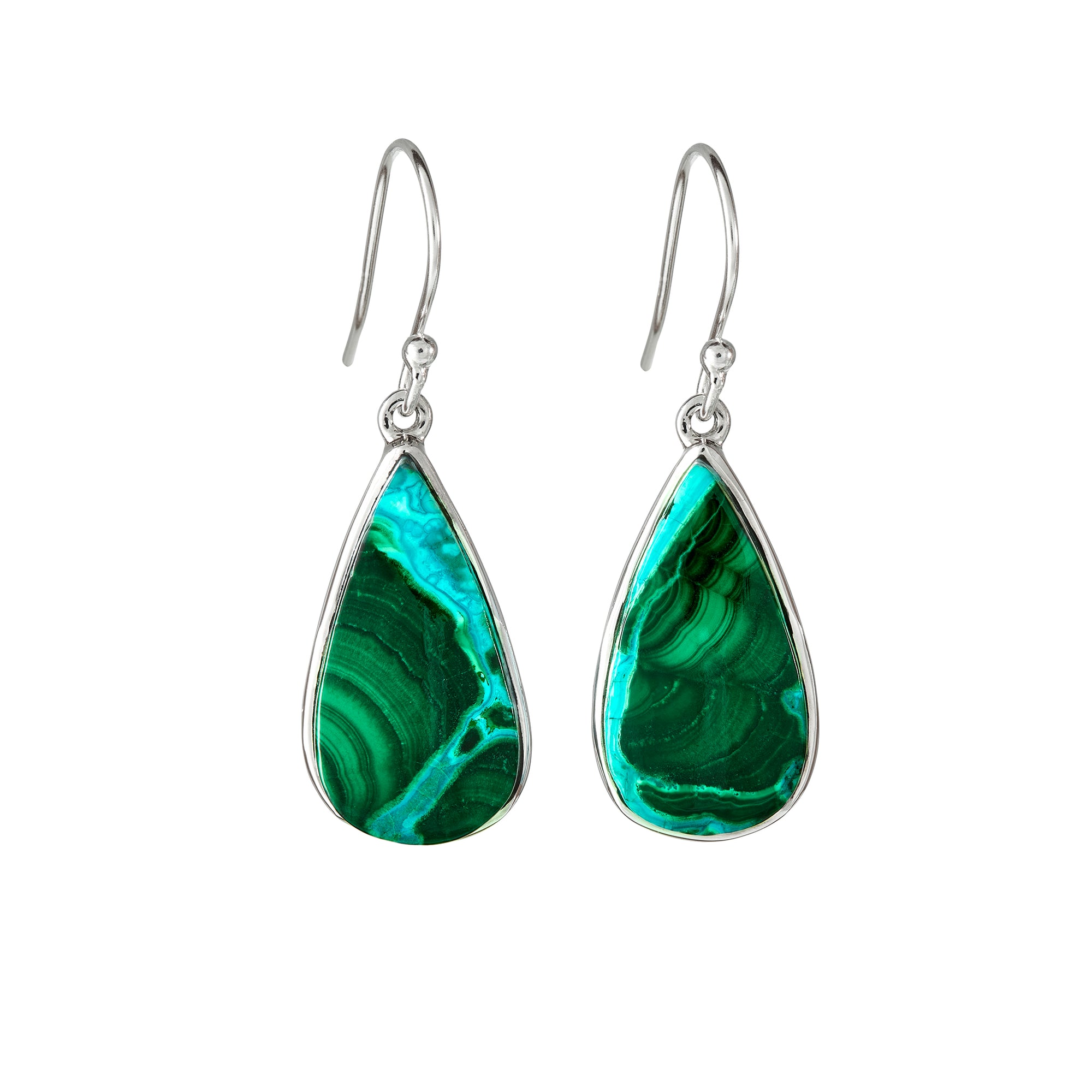 Malachite Chrysocolla earrings