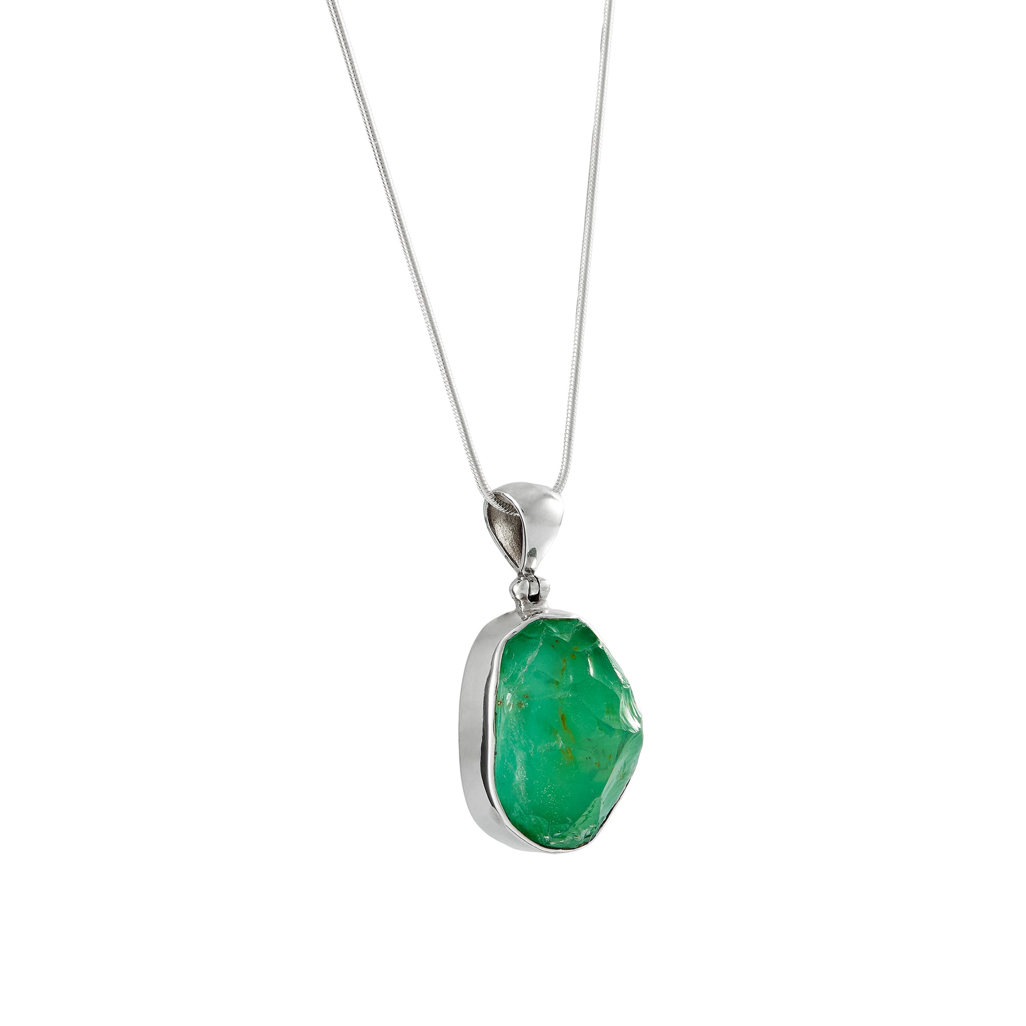 Green Turquoise with Quartz Overlay Pendant