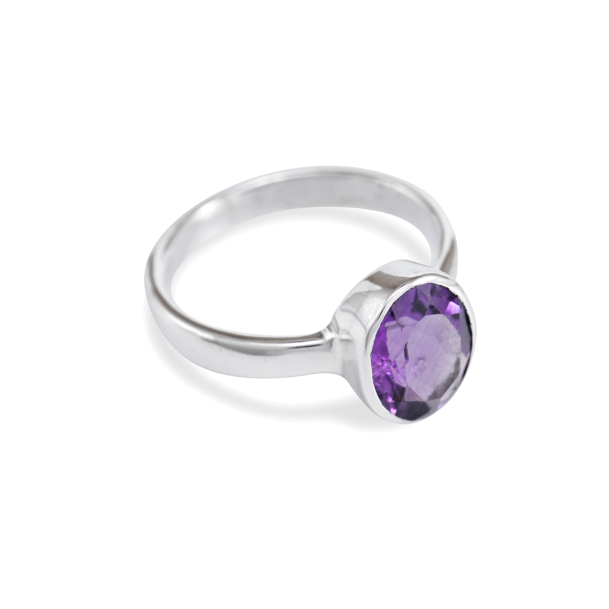 Facetted Amethyst Ring