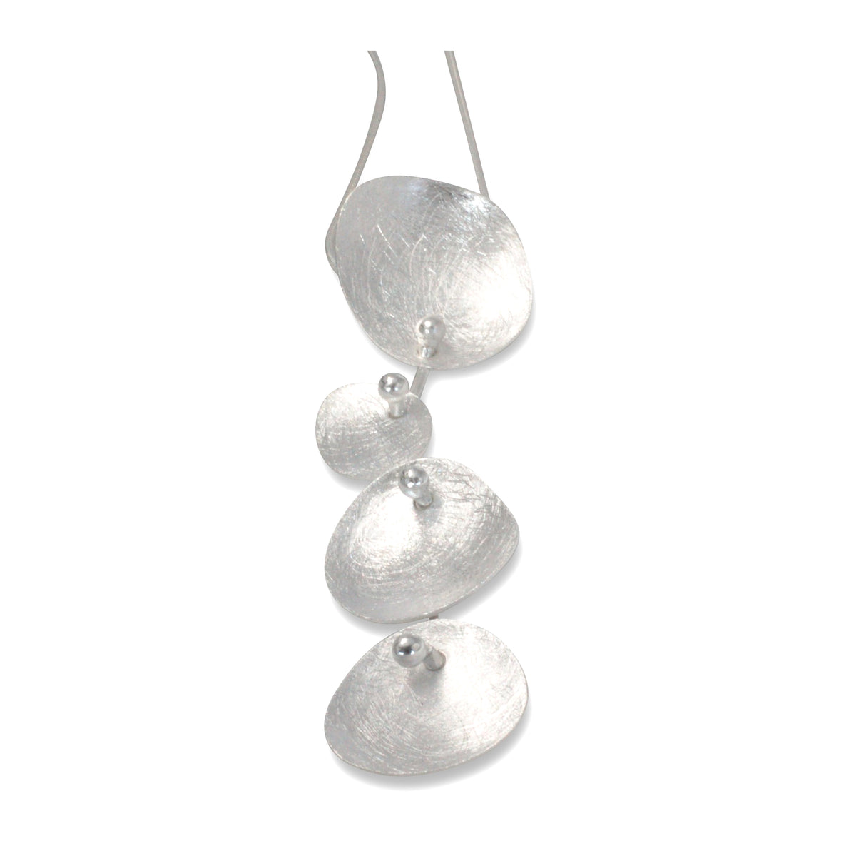Brushed silver pendant
