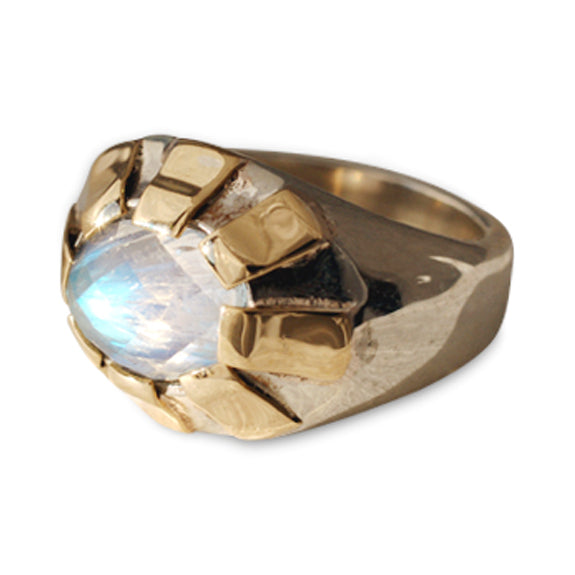 Rainbow Moonstone Ring