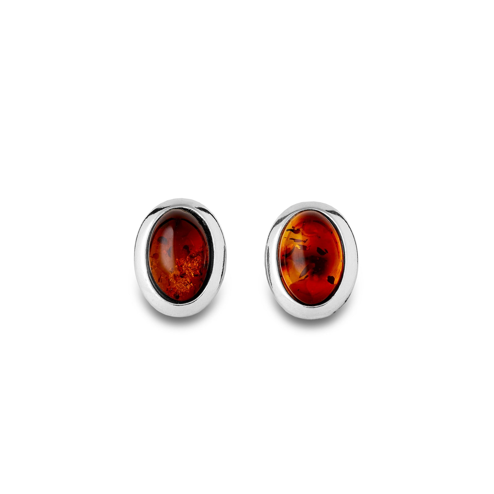 Amber stud earrings