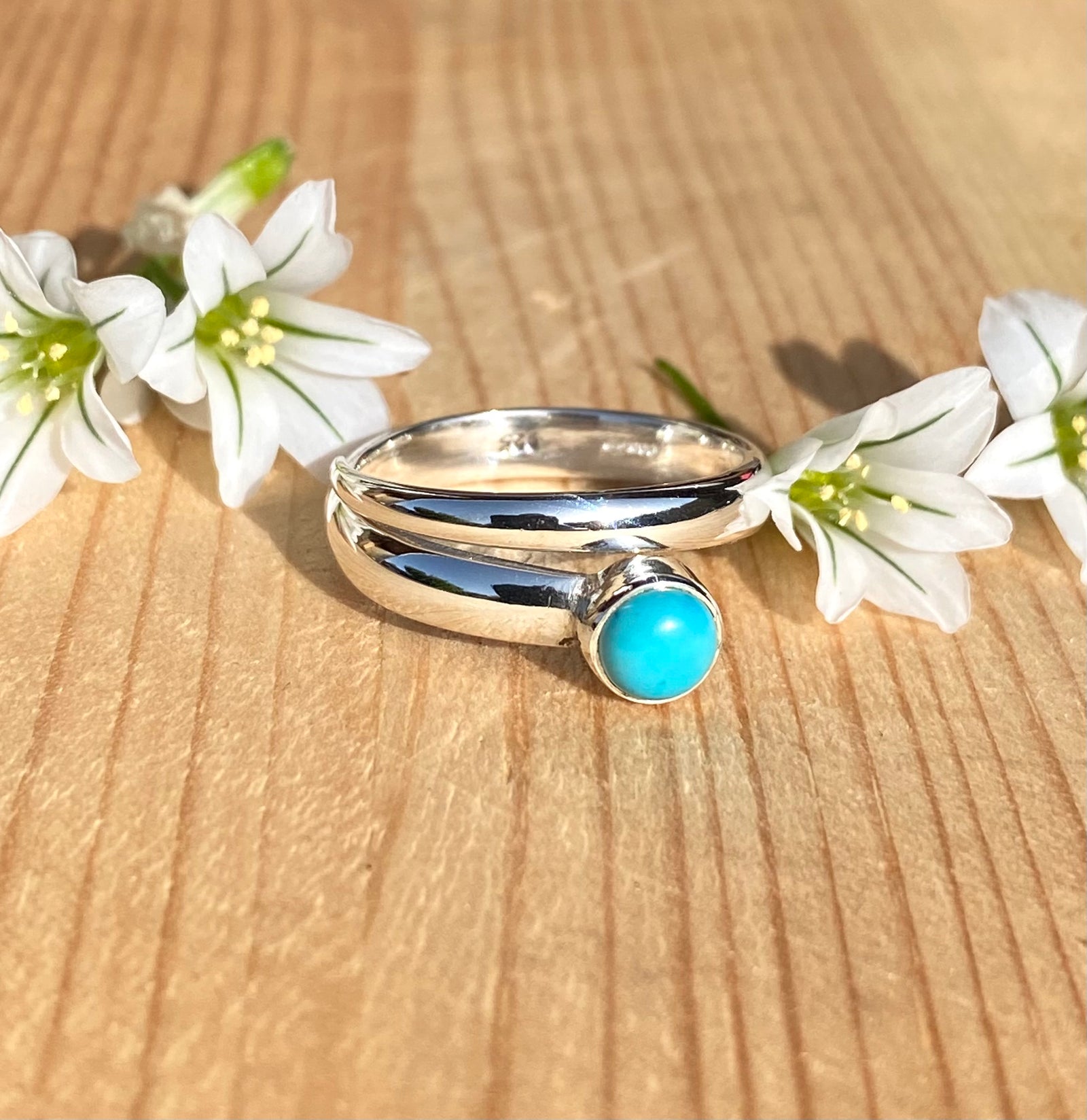 Turquoise Swirl Ring