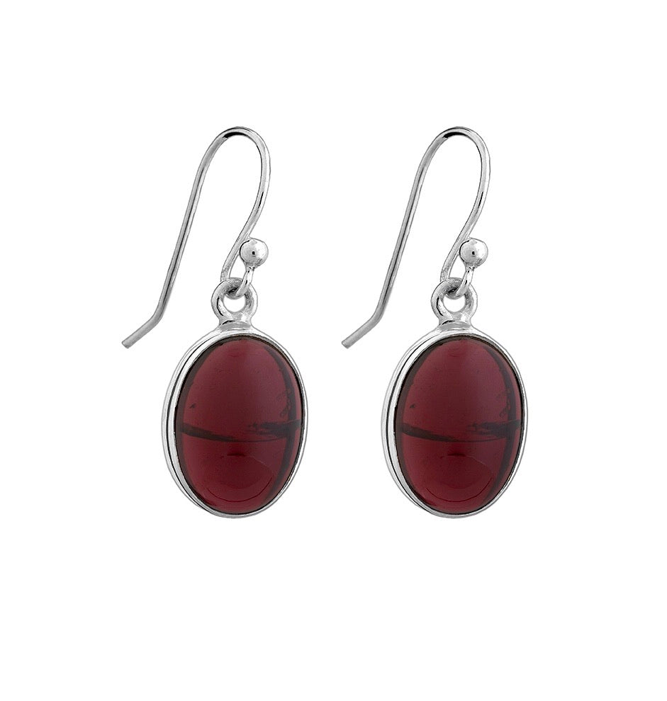Garnet earrings medium