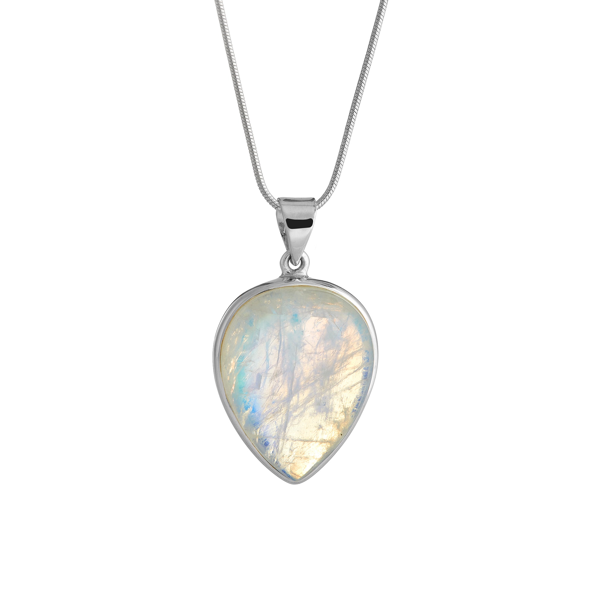 Rainbow moonstone pendant