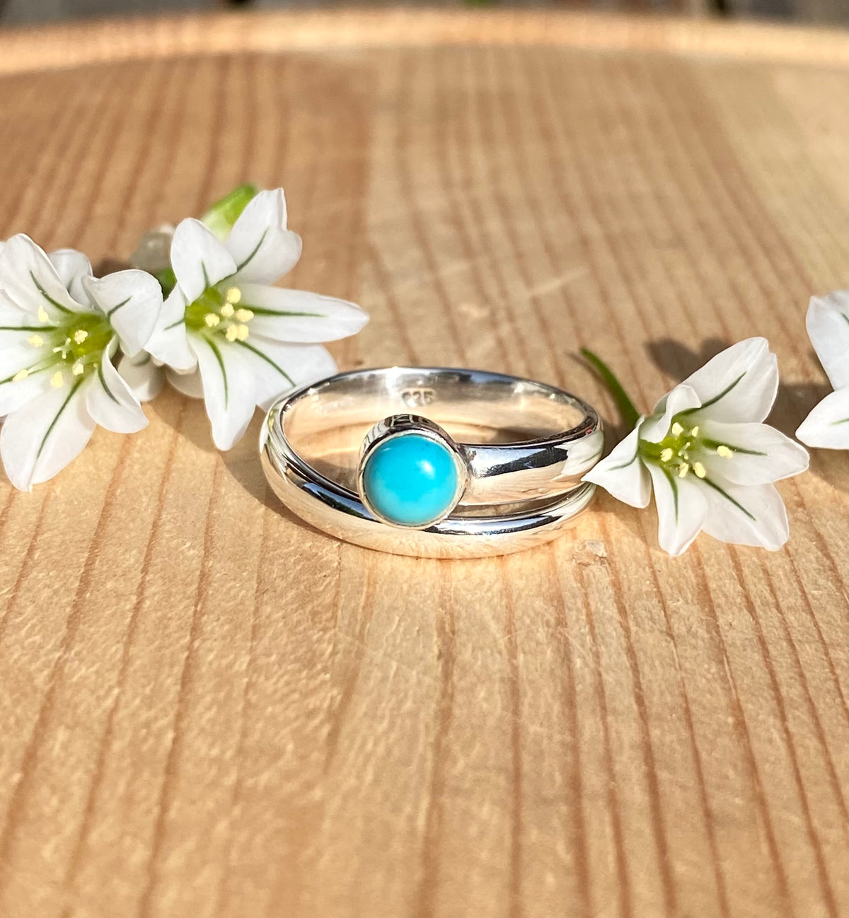 Turquoise Swirl Ring