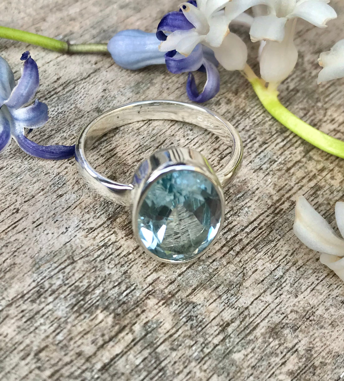 Blue topaz ring medium