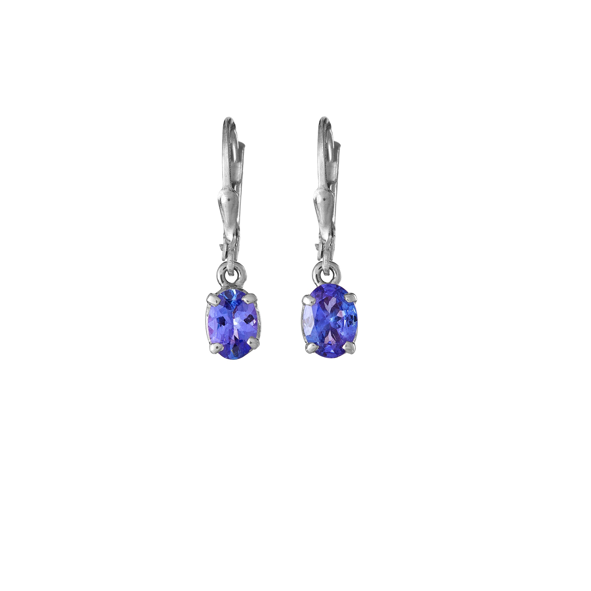 Facetted tanzanite earrings