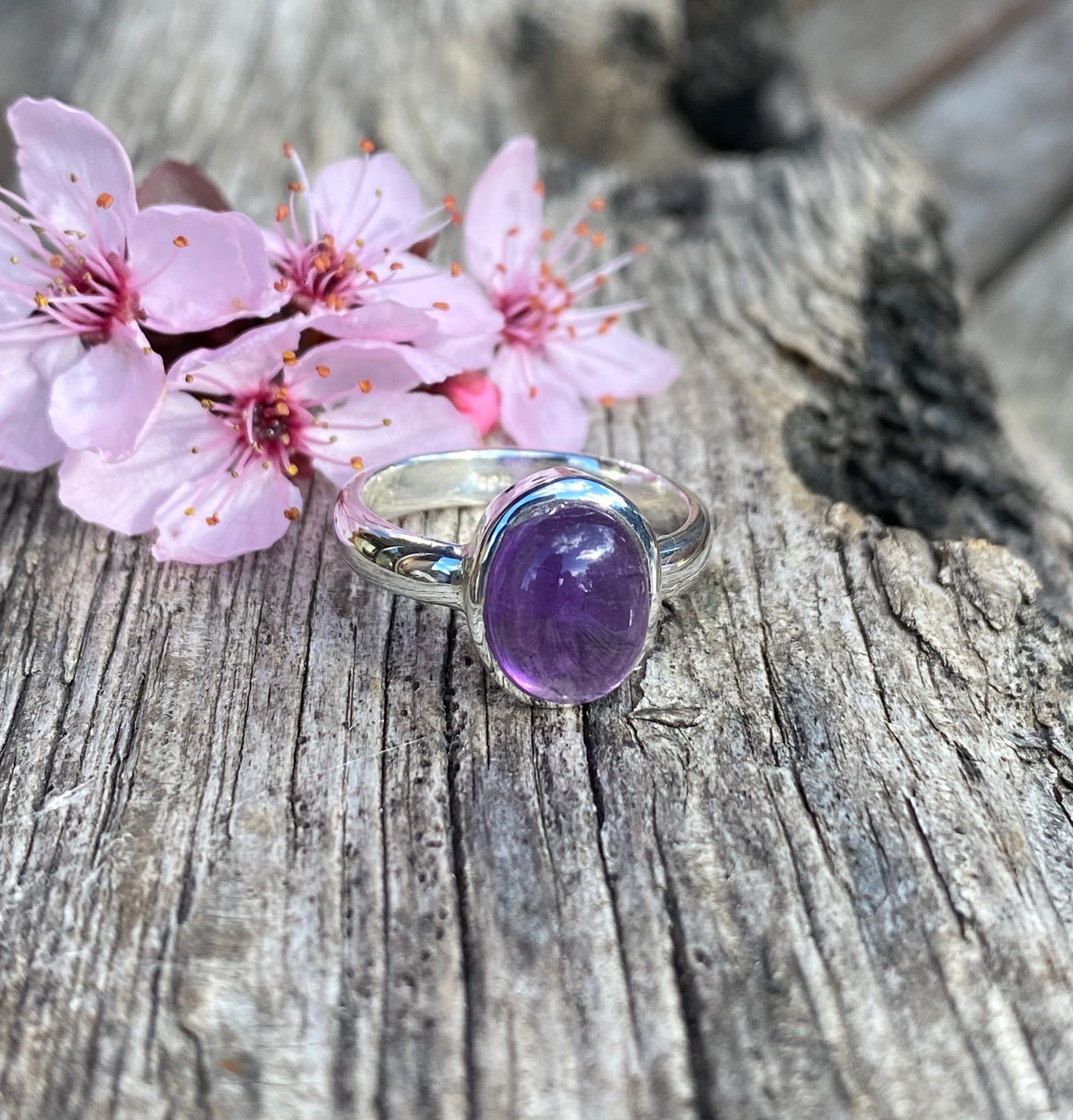 Nature Inspired Color-Change Alexandrite Amethyst Engagement Ring Moon –  FGEM RING