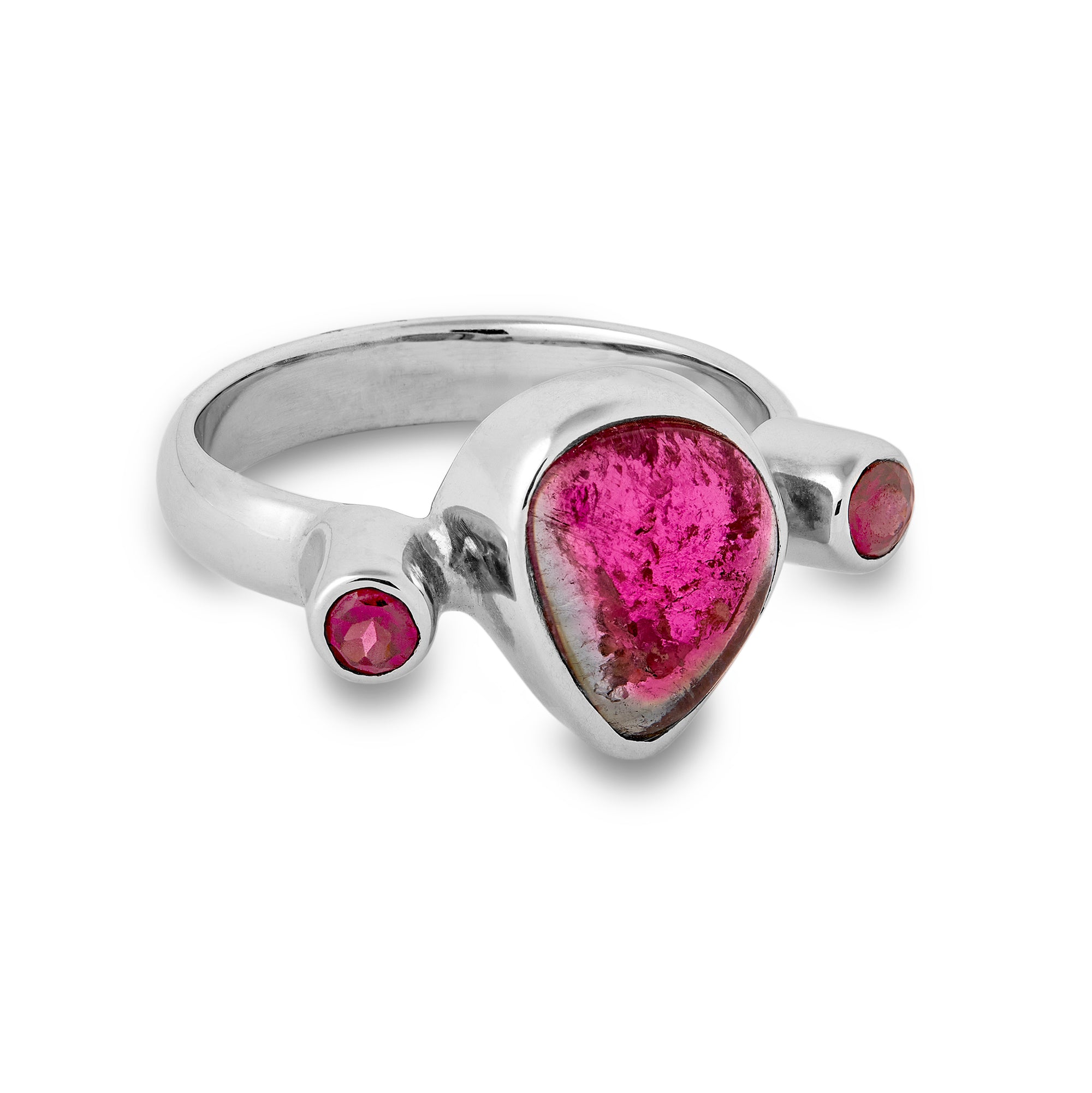 Pink Tourmaline and Rubellite Ring